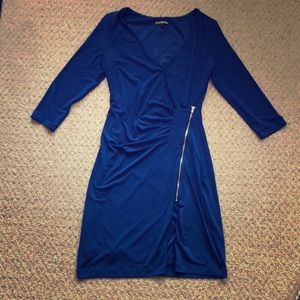 Royal Blue Zip Dress